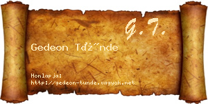 Gedeon Tünde névjegykártya