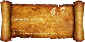 Gedeon Tünde névjegykártya